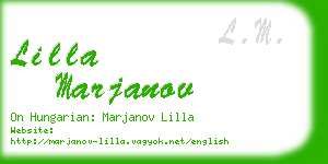 lilla marjanov business card